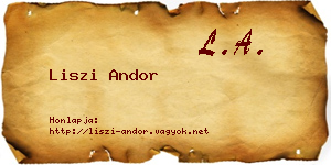Liszi Andor névjegykártya