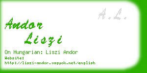 andor liszi business card